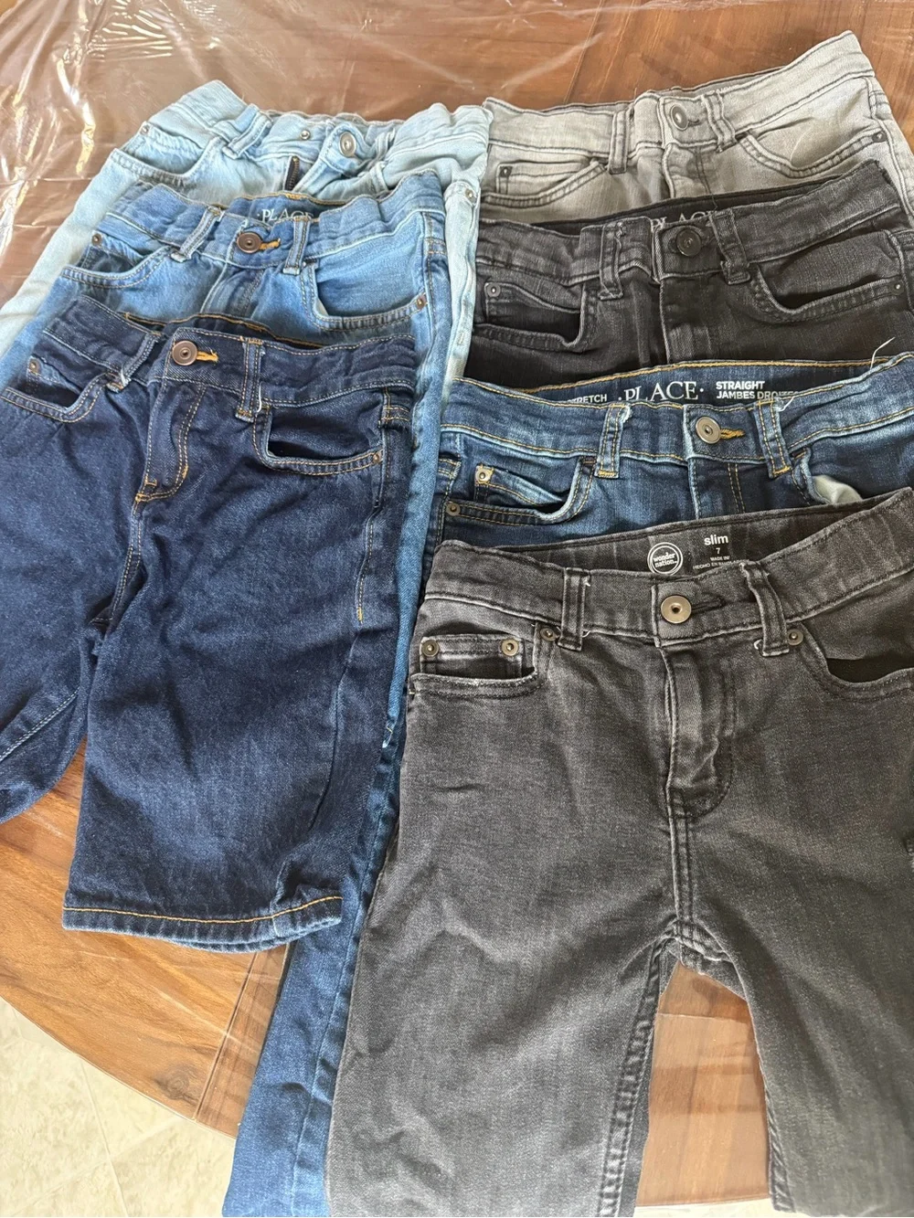 The Children's Place Mixed Denim Jeans - Blue and Black